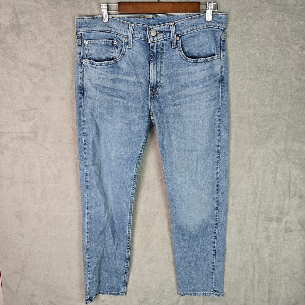 Levis 502 Regular Taper Mens Light Wash Blue Denim Jeans 32x32 29507-0736
